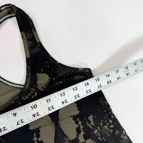 Lululemon Tank Top Womens 8 Green Biggie So Butterfly Cool Racerback Light Luon - Picture 4 of 9